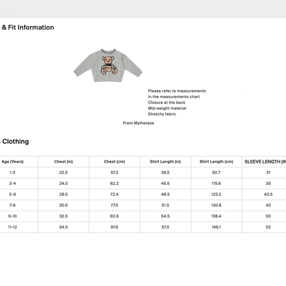 Burberry Baby Thomas Bear cotton sweater with button closure at back   12months - Picture 7 of 15
